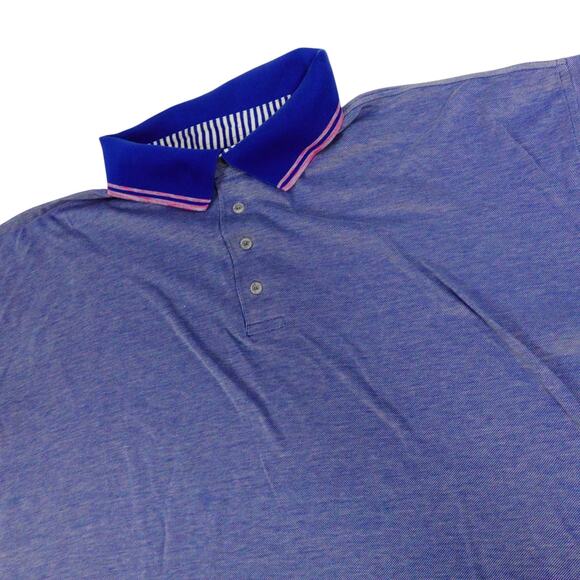Robert Graham Mens Blue Embroidered Golf Polo Shirt 3XT - Picture 1 of 6